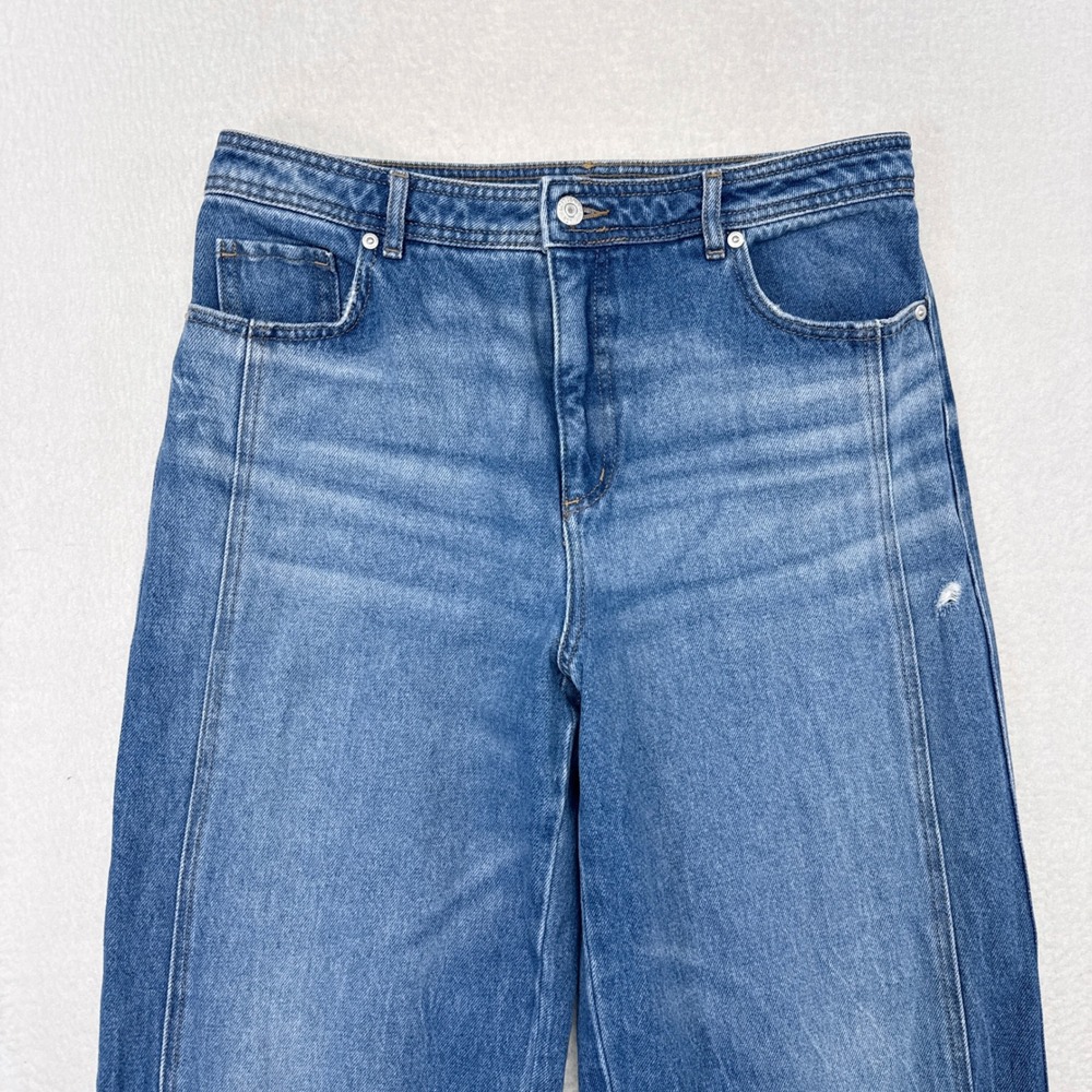 Ann Taylor LOFT Barrel Jeans Womens Size 28 / 6 Medium Wash Wide Leg Baggy - Picture 3 of 7